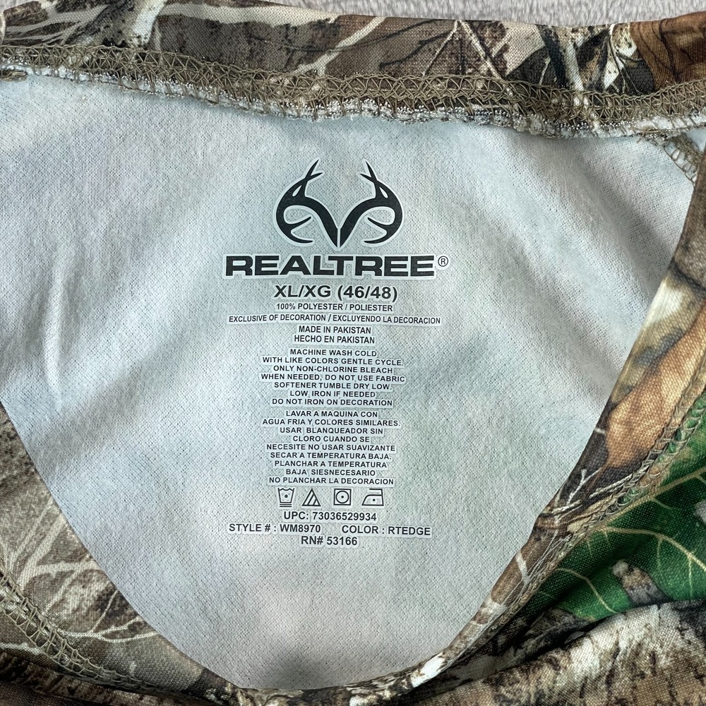 Realtree EDGE Scent Control Crew Top Men XL Camouflage Performance Thermal NWOT - Picture 2 of 7